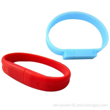 Silicone Wristband Flash Drives with Capacity of 1-64GB, Full Colors, Customized Logos Welcomed